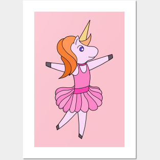 Unicorn ballet dancer Posters and Art